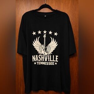 Women’s Plus Size Black and White Nashville Tennessee Graphic Shirt - Size 4X